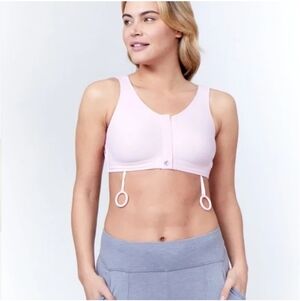 Masthead Surgical Bra in Elizabeth Pink size 4XL Velcro Easy Access Drainage